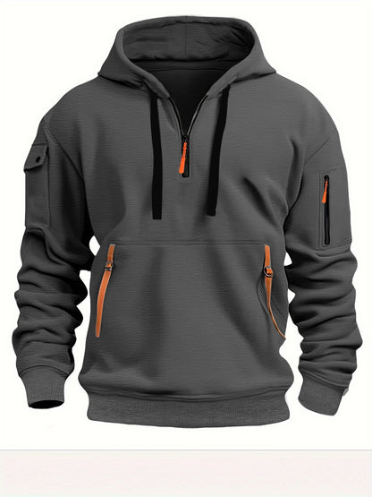 Men's Dropped Shoulder Hoodie – Plus Size Loose Fit Pullover Sweatshirt