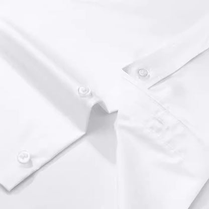 Men’s Elastic Stretch Non-Iron Business Shirt – Wrinkle-Resistant & Slim Fit
