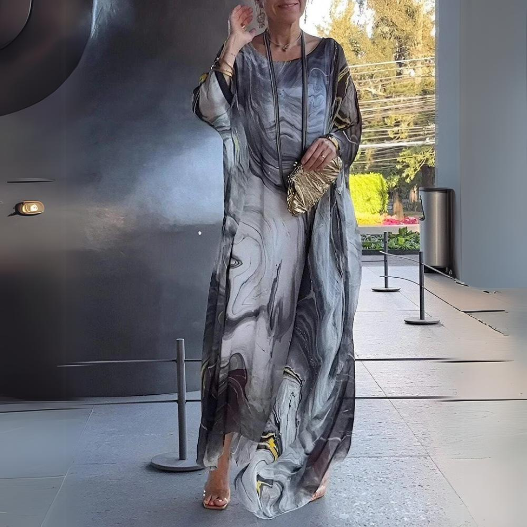 Women's Flowing Long Sleeve Maxi Dress