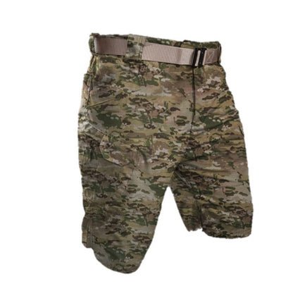Men's Tactical Cargo Shorts with Multiple Pockets and Belt