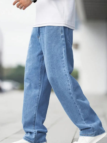 Men's Denim Loose Straight Casual Trousers