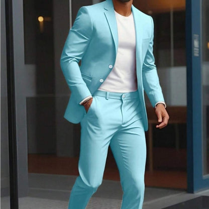 The Essential Autumn Suit: Men's Crewneck Knitwear Set