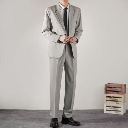 Premium Textured Grace Suit: High-End Slim Fit Trousers & Coat