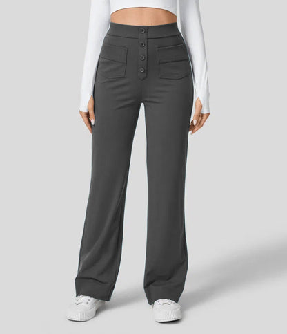 Elegant High-waisted Straight Pants for Women