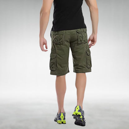 Men's Utility Cargo Shorts with Belt and Multiple Pockets