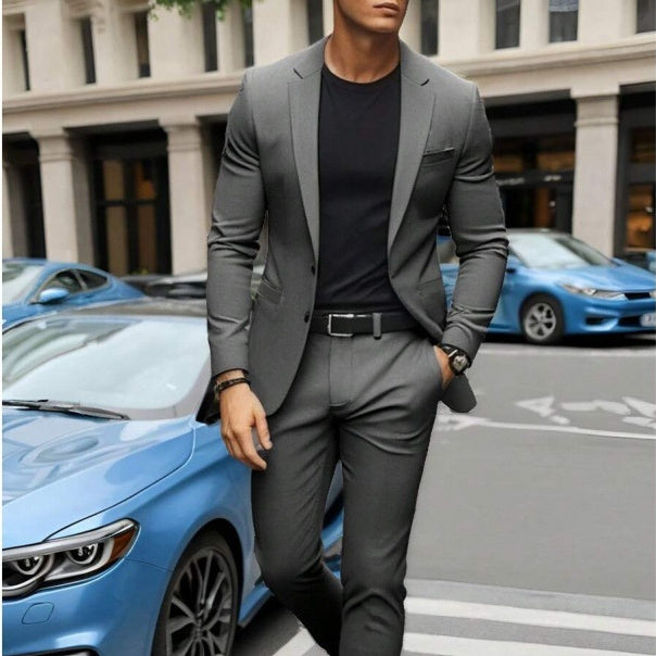 The Essential Autumn Suit: Men's Crewneck Knitwear Set