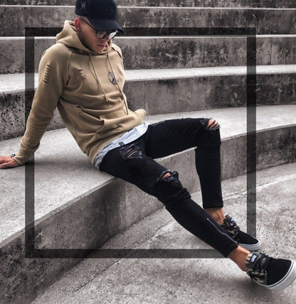 Men’s Streetwear Ripped Jeans – Urban Style with a Bold Edge