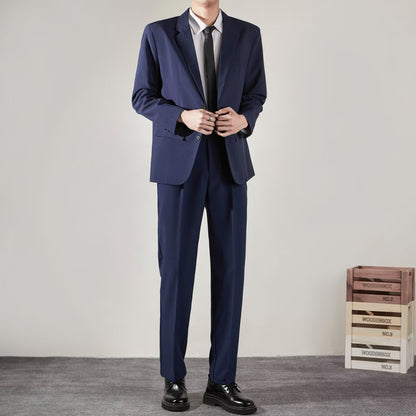 Premium Textured Grace Suit: High-End Slim Fit Trousers & Coat