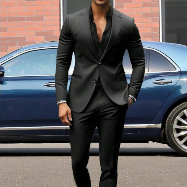 The Essential Autumn Suit: Men's Crewneck Knitwear Set