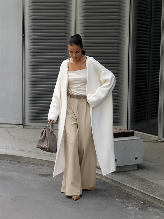 Women’s Wide Leg Suit Trousers High Waisted Casual Pants