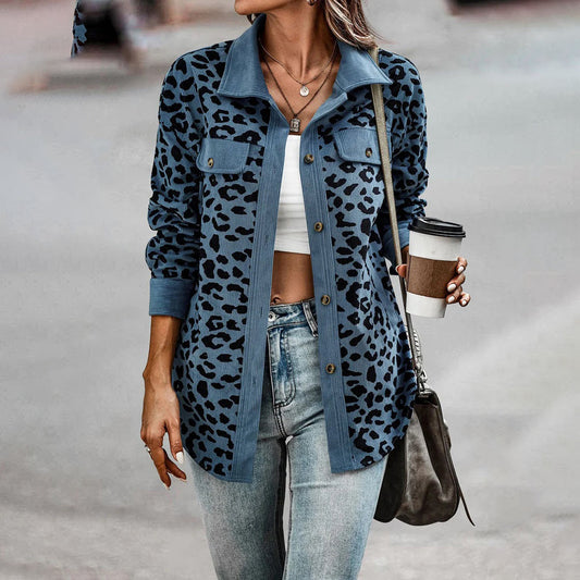 Women's Fitted Leopard Print Blazer
