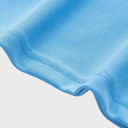 Men's Short Sleeve Polo Shirt with Printed Collar Trim