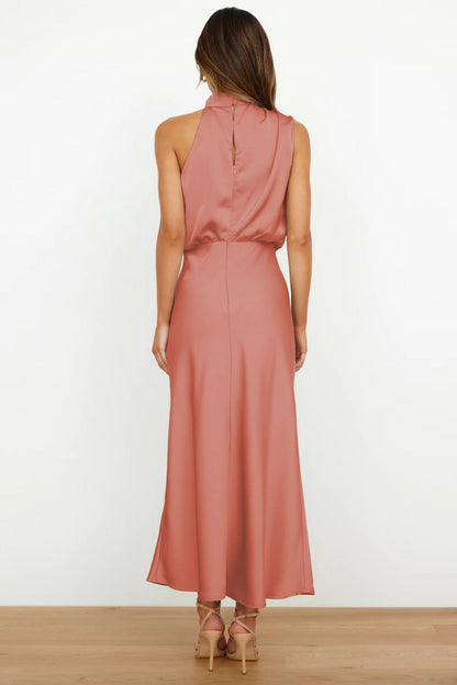 Women's Elegant Halter Neck Maxi Dress