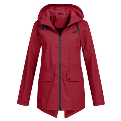 Women's Lightweight Waterproof Windbreaker Jacket with Hood