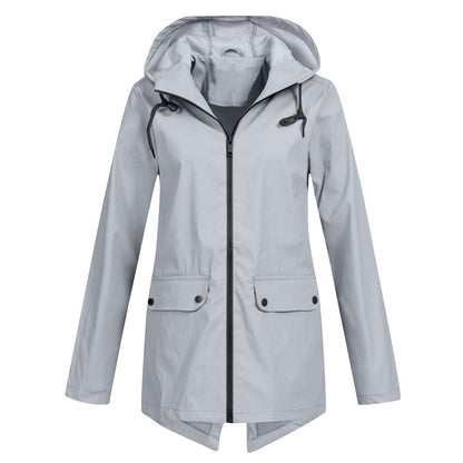 Women's Lightweight Waterproof Windbreaker Jacket with Hood