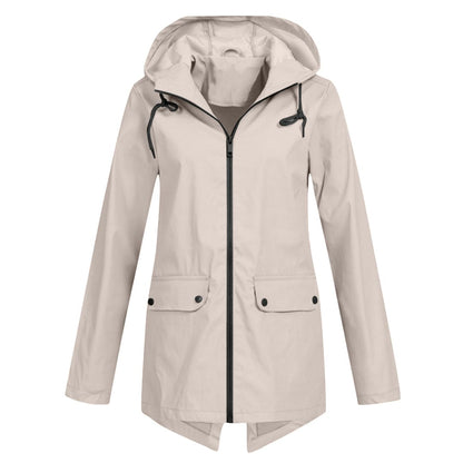 Women's Lightweight Waterproof Windbreaker Jacket with Hood