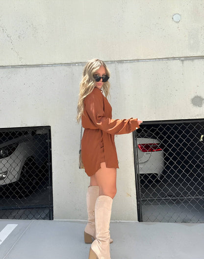 Women's Chic Black Shirt Dress