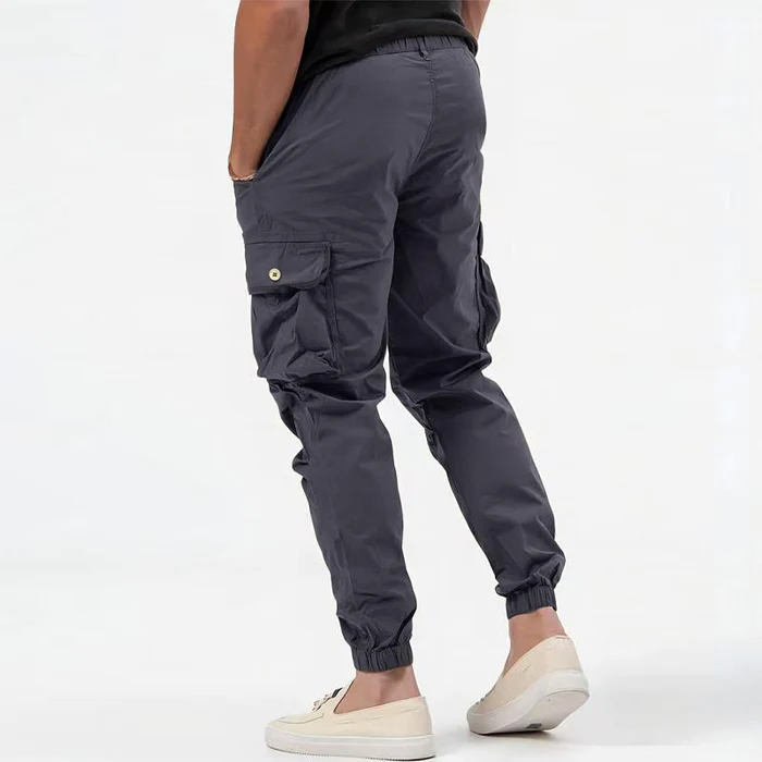 Men's Cargo Trousers Slim Fit Jogger Style with Multiple Pockets