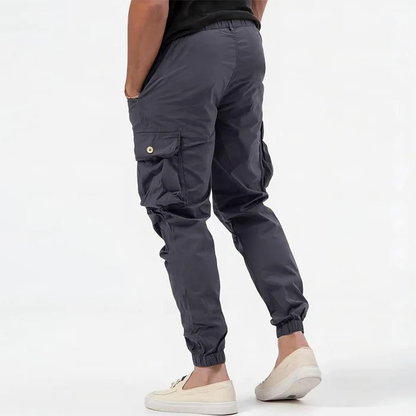 Men's Cargo Trousers Slim Fit Jogger Style with Multiple Pockets