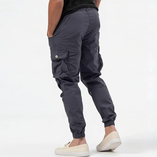 Men's Cargo Trousers Slim Fit Jogger Style with Multiple Pockets