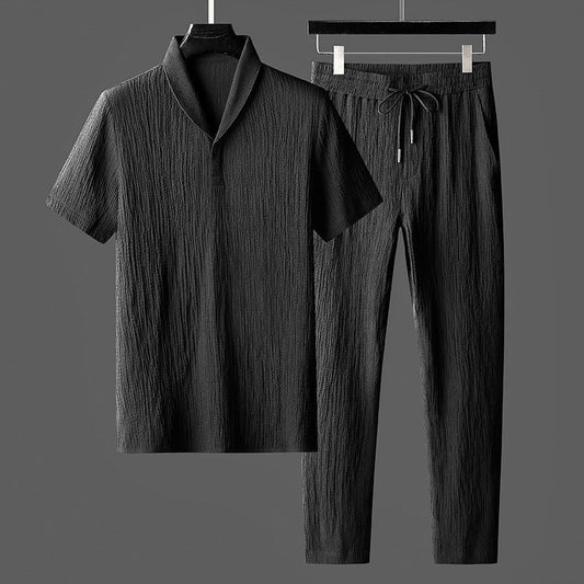 Men's Lightweight Polo Shirt and Pants Set
