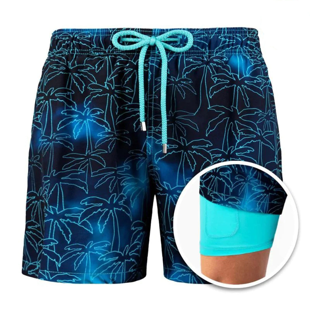 Men's Casual Shorts with Supportive Inner Lining and Drawstring
