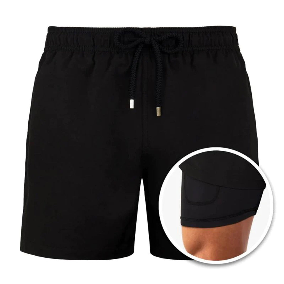 Men's Casual Shorts with Supportive Inner Lining and Drawstring