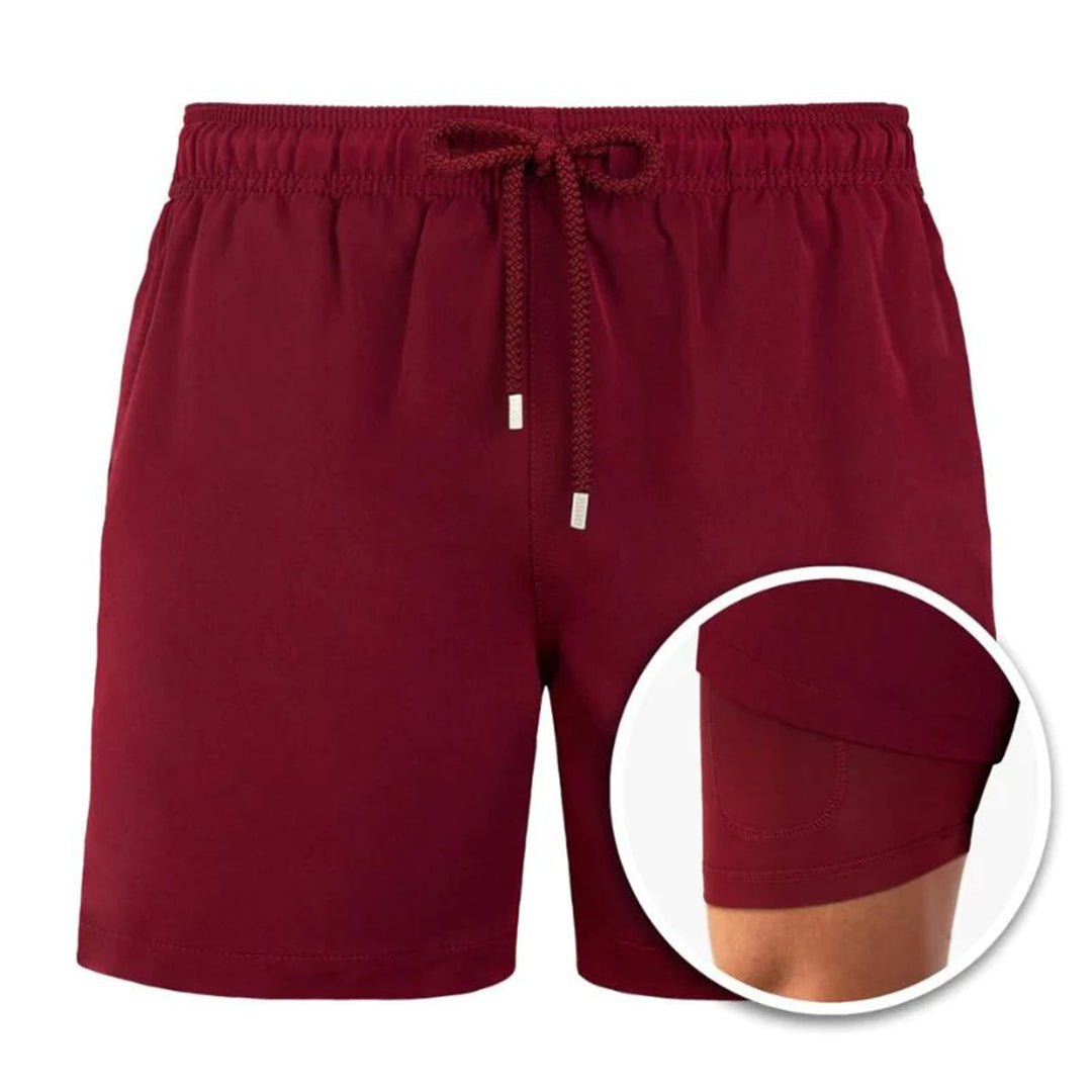 Men's Casual Shorts with Supportive Inner Lining and Drawstring