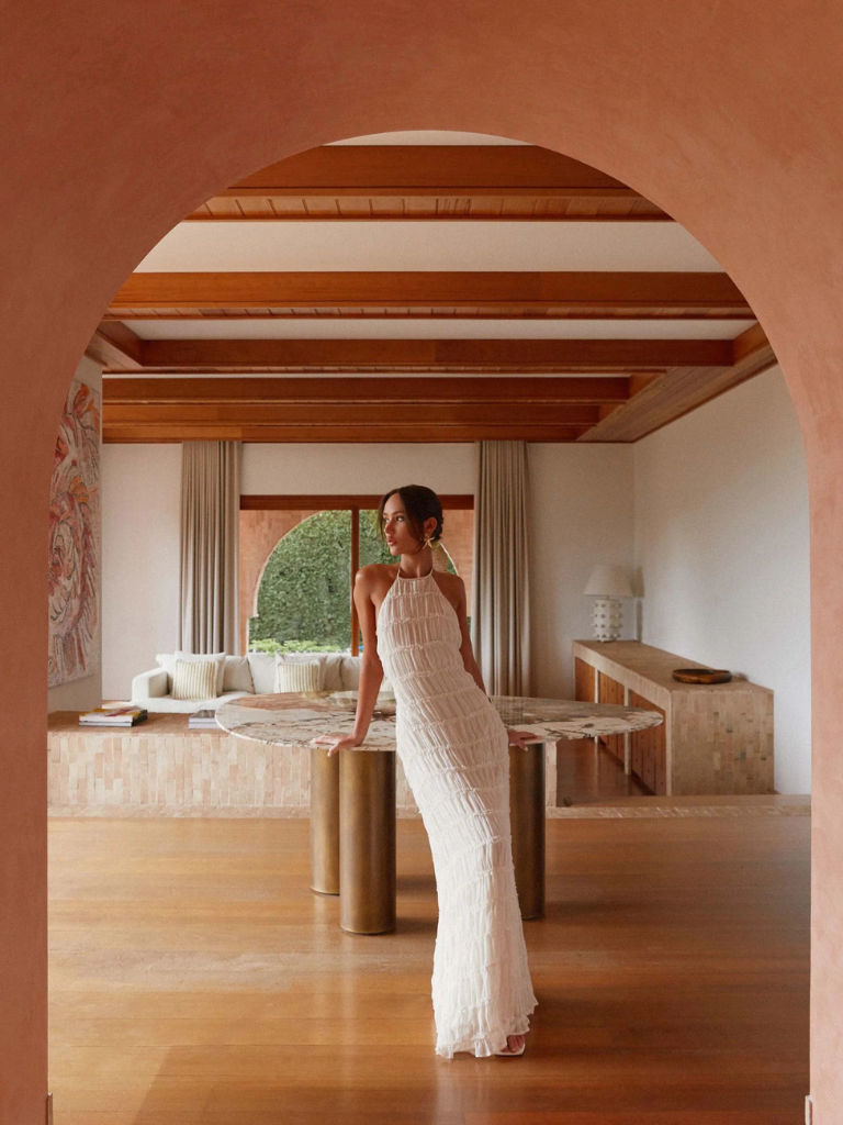 Women's Halter Neck Textured Maxi Dress