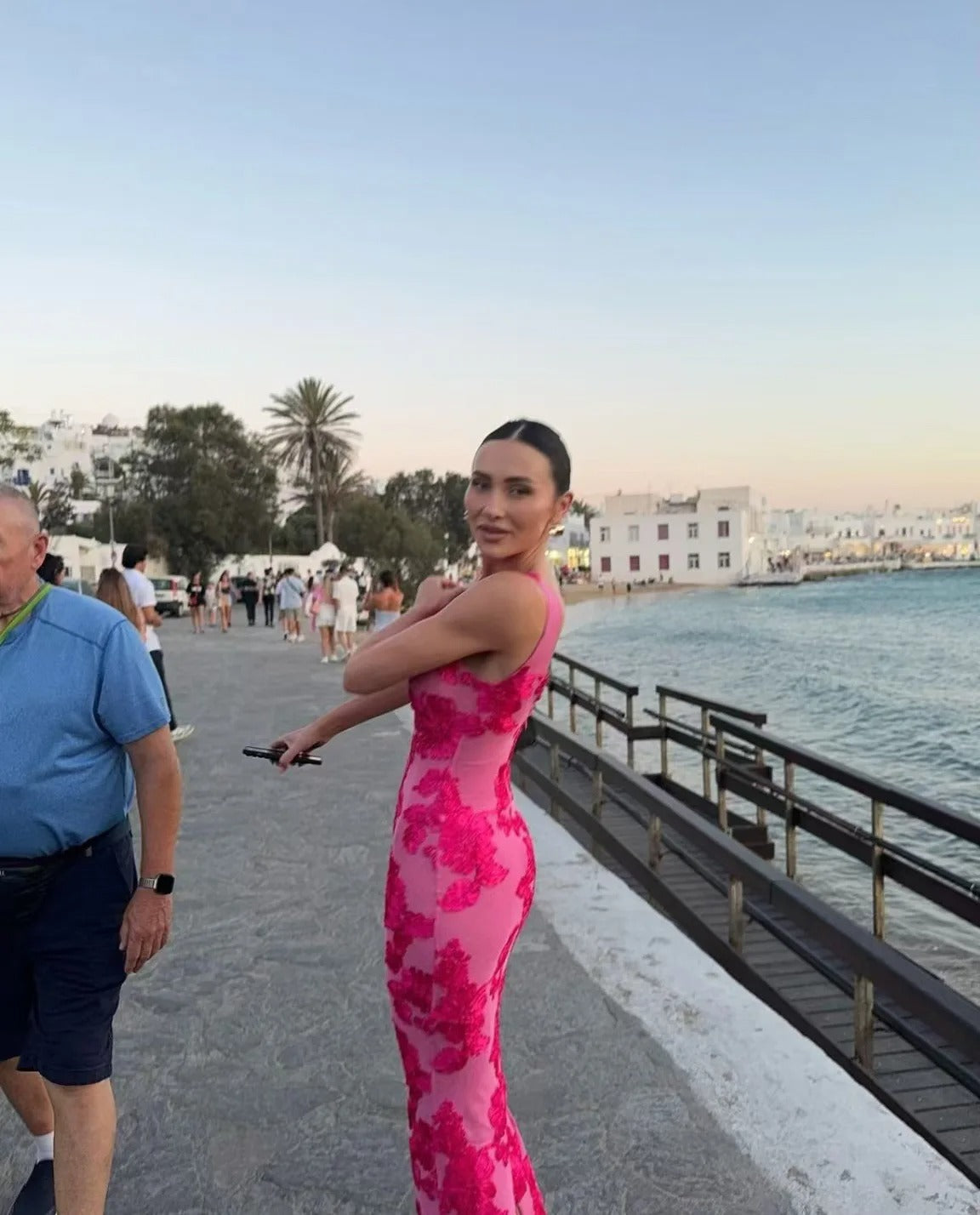 Women’s Floral Print Fitted Maxi Dress