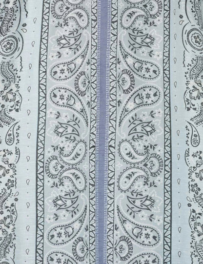 Women's Paisley Print Maxi Dress with Belted Waist