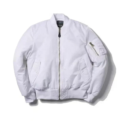 Women's Windproof Bomber Jacket with Zip Pocket and Ribbed Cuffs