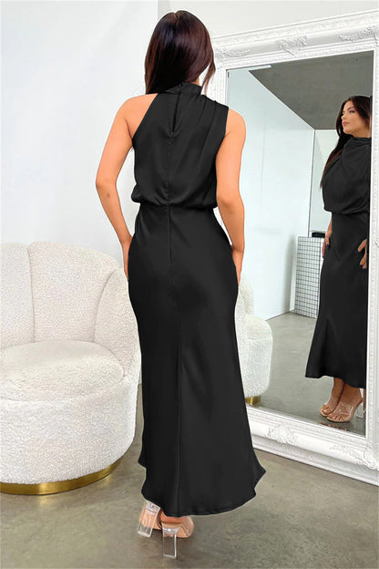 Women's Elegant Halter Neck Maxi Dress