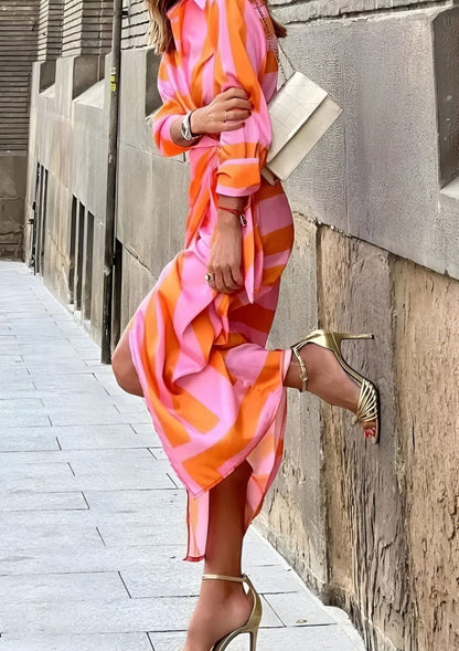 Women's Wrap Dress with Print