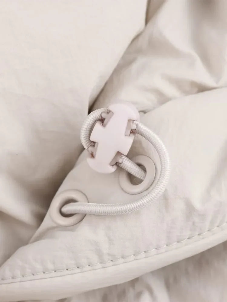 Women's Puffer Jacket with Hood and Thick Warm Quilted Design