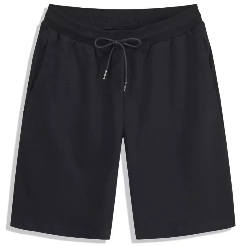Men's Elastic Waist Casual Shorts with Adjustable Drawstring and Pockets