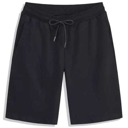 Men's Elastic Waist Casual Shorts with Adjustable Drawstring and Pockets