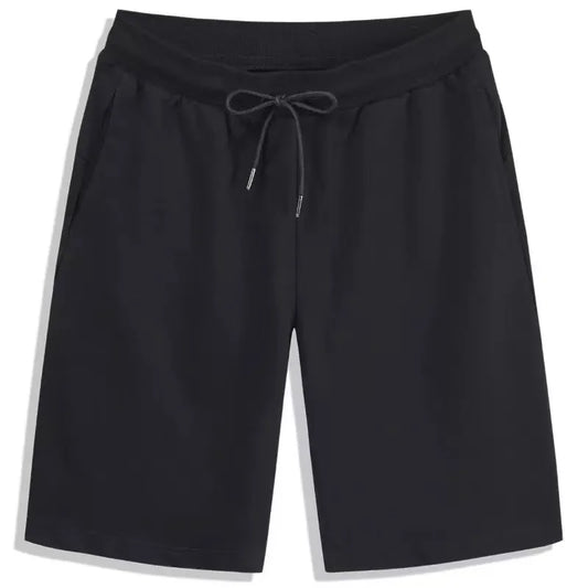 Men's Elastic Waist Casual Shorts with Adjustable Drawstring and Pockets