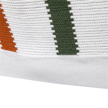 Men's Short-Sleeve Knit Polo Shirt with Vertical Stripes and V-Neck