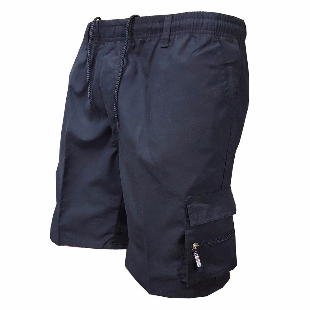 Men's Tactical Cargo Shorts with Multi Pockets and Drawstring Waist