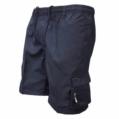Men's Tactical Cargo Shorts with Multi Pockets and Drawstring Waist