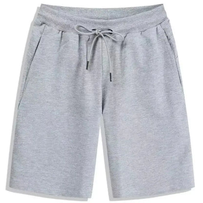 Men's Elastic Waist Casual Shorts with Adjustable Drawstring and Pockets