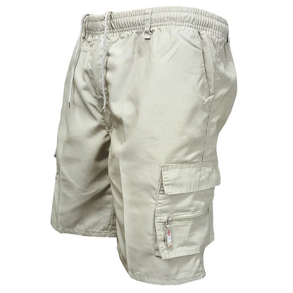 Men's Tactical Cargo Shorts with Multi Pockets and Drawstring Waist