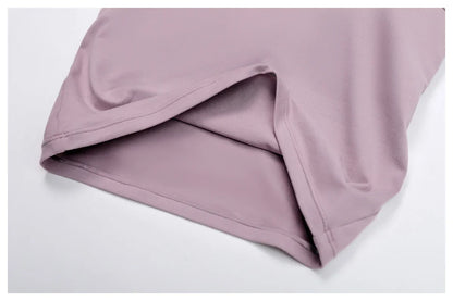 Women’s Two-Piece Lounge Set with Racerback Crop Top and Wide-Leg Pants