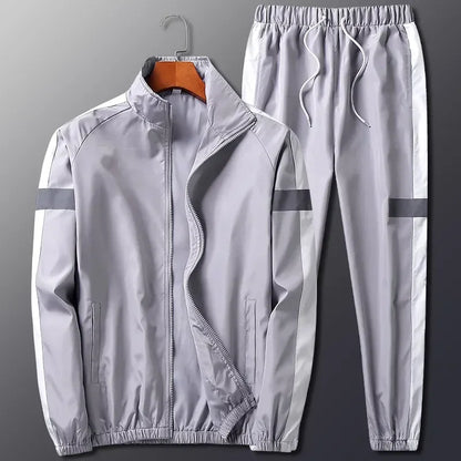 Men's Full-Zip Jacket and Jogger Pants Tracksuit Two-Piece Set
