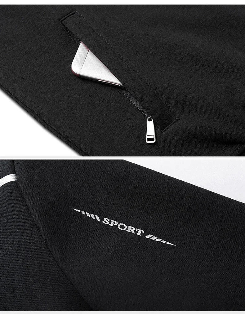 Men's Zip Up Two Piece Tracksuit Set with Jogger Pants and Athletic Jacket