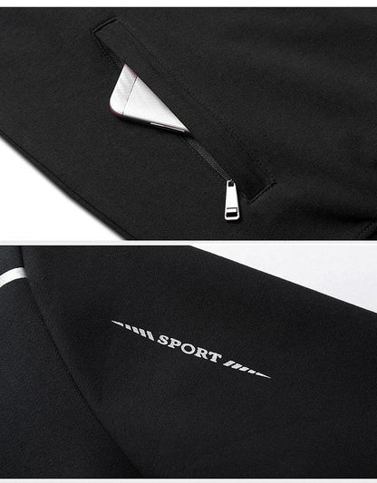Men's Zip Up Two Piece Tracksuit Set with Jogger Pants and Athletic Jacket