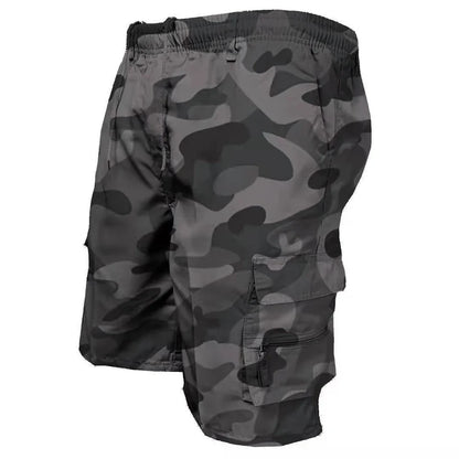 Men's Tactical Cargo Shorts with Multi Pockets and Drawstring Waist
