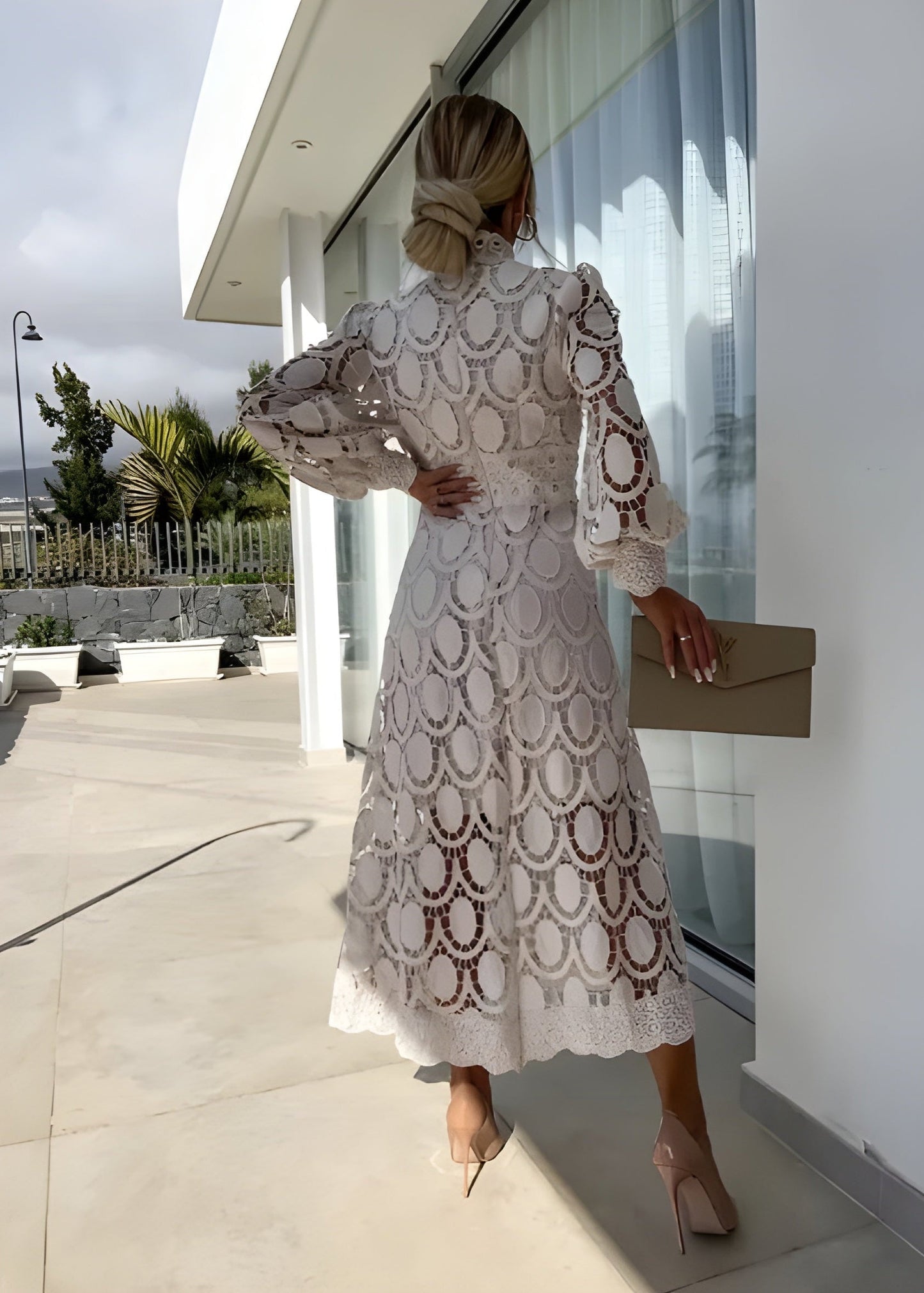 Women's Lace Detail Maxi Dress