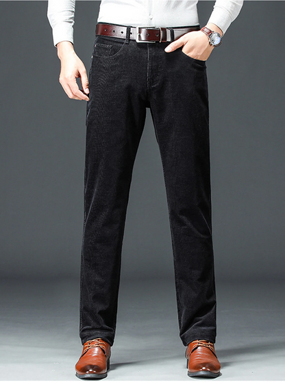 Men's Work Trousers Slim Fit Stretch Classic Style with Tailored Look